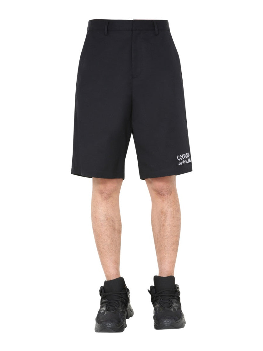 Black Graphic Shorts 1