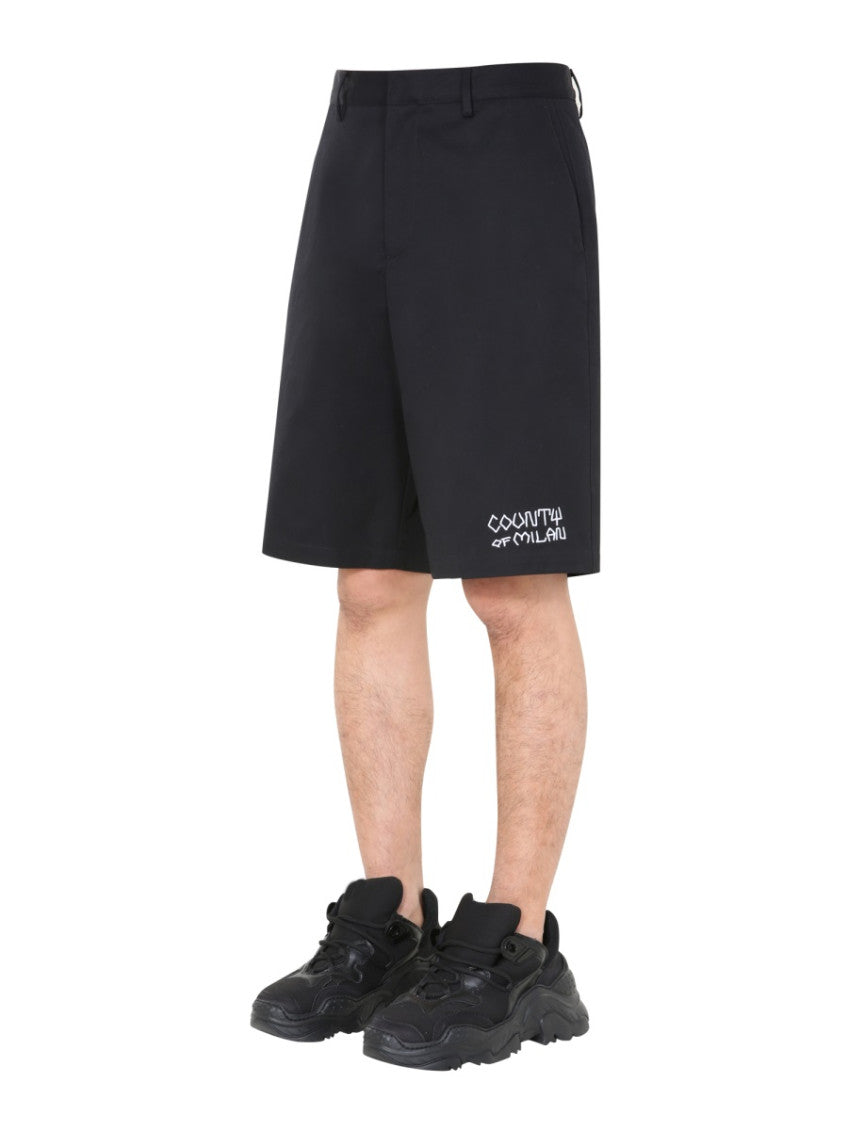 Black Graphic Shorts 4