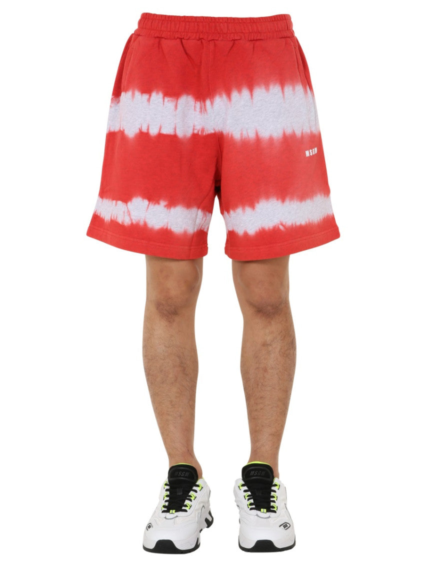 Red Tie-Dye Shorts 1