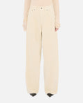 Beige Wide Leg Trousers 1