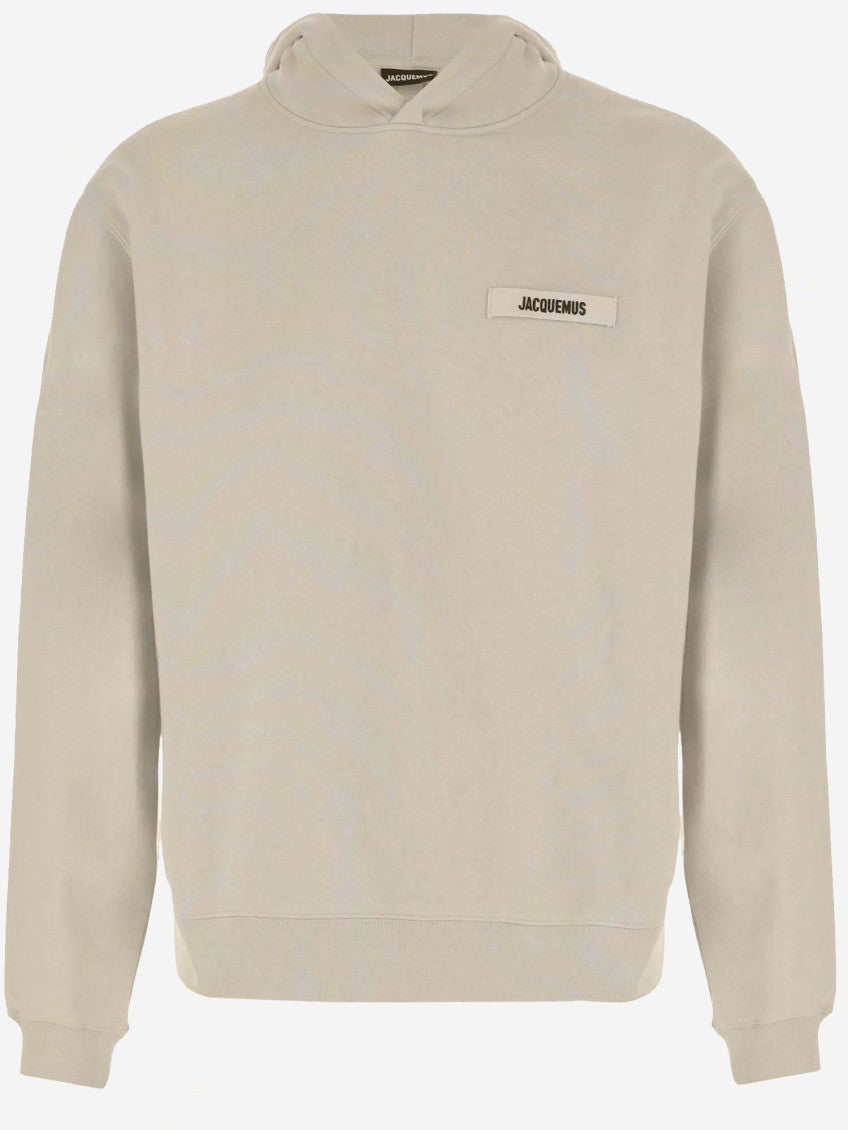 Beige Logo Hoodie 1