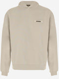 Beige Logo Hoodie 1