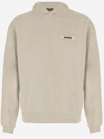 Beige Logo Hoodie 1