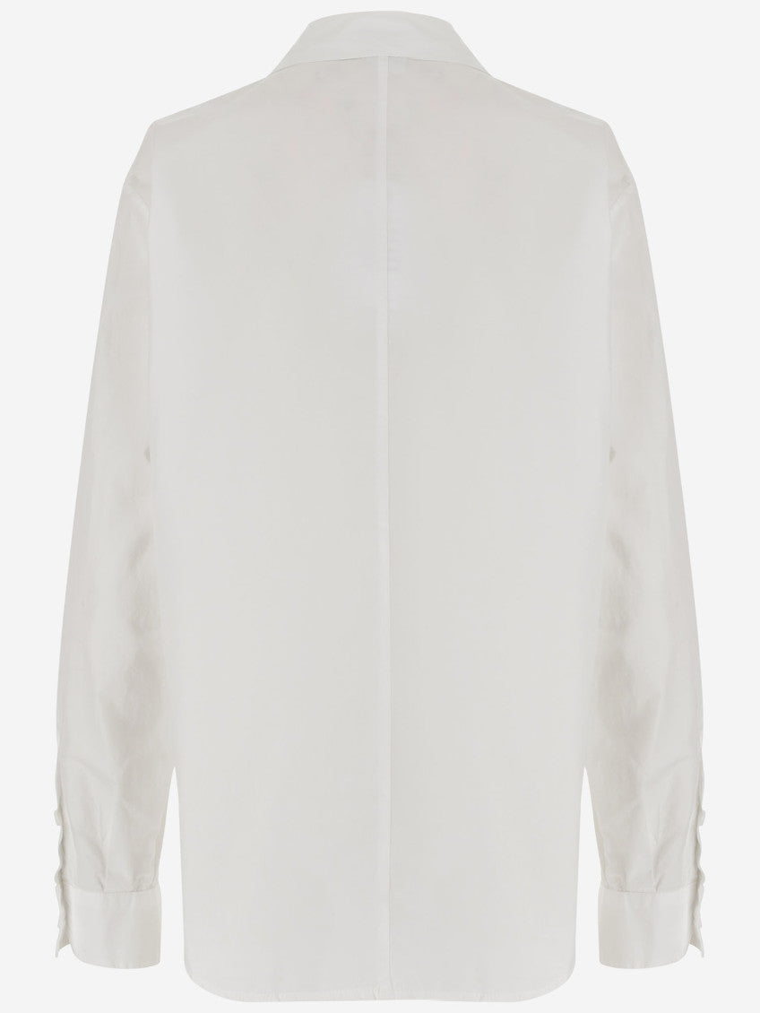 White Double-breasted Cotton Blazer 2