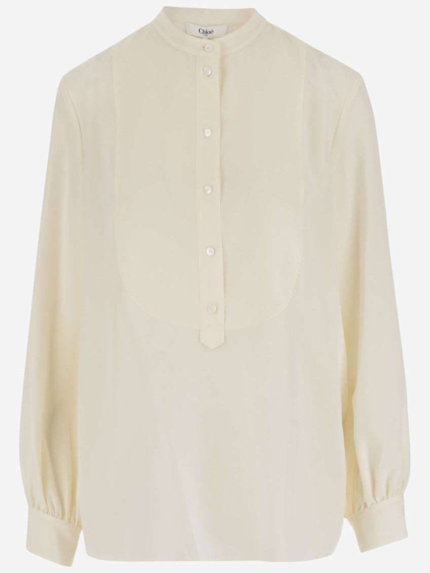 Off White Silk Top 1