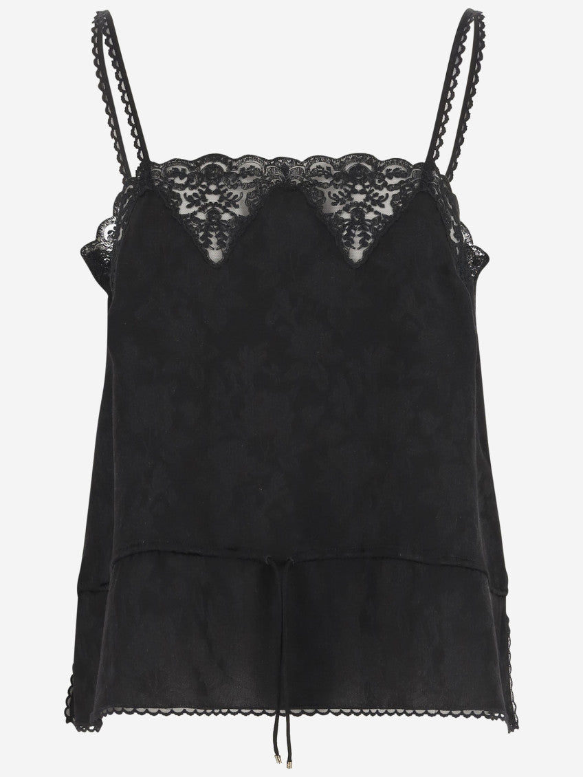 Black Drawstring Camisole Top 1