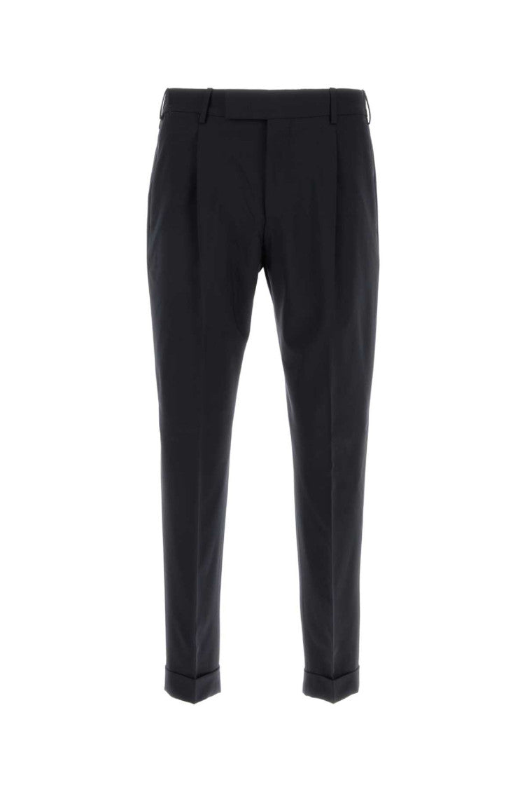 Dark Grey Cuffed Dress Trousers 1