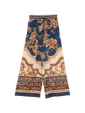Blue Printed Silk Trouser 1
