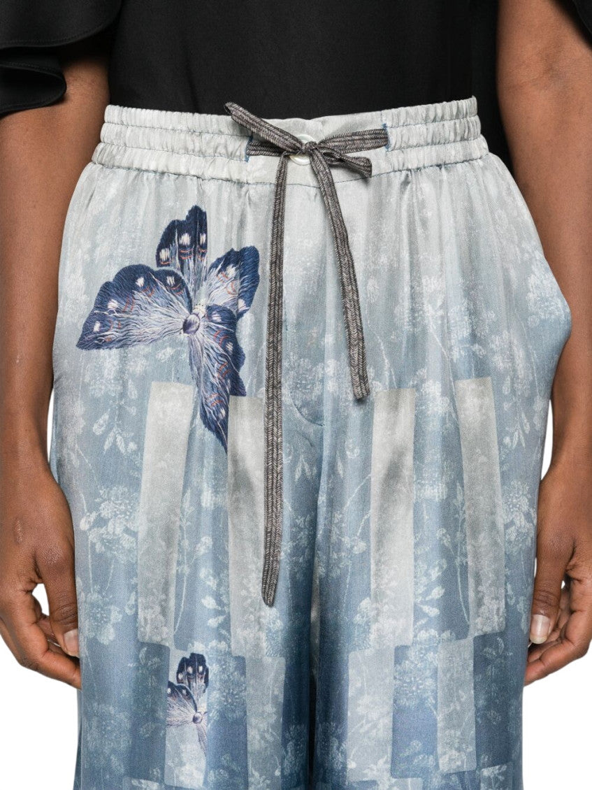 Beige Relaxed Printed Pant 2