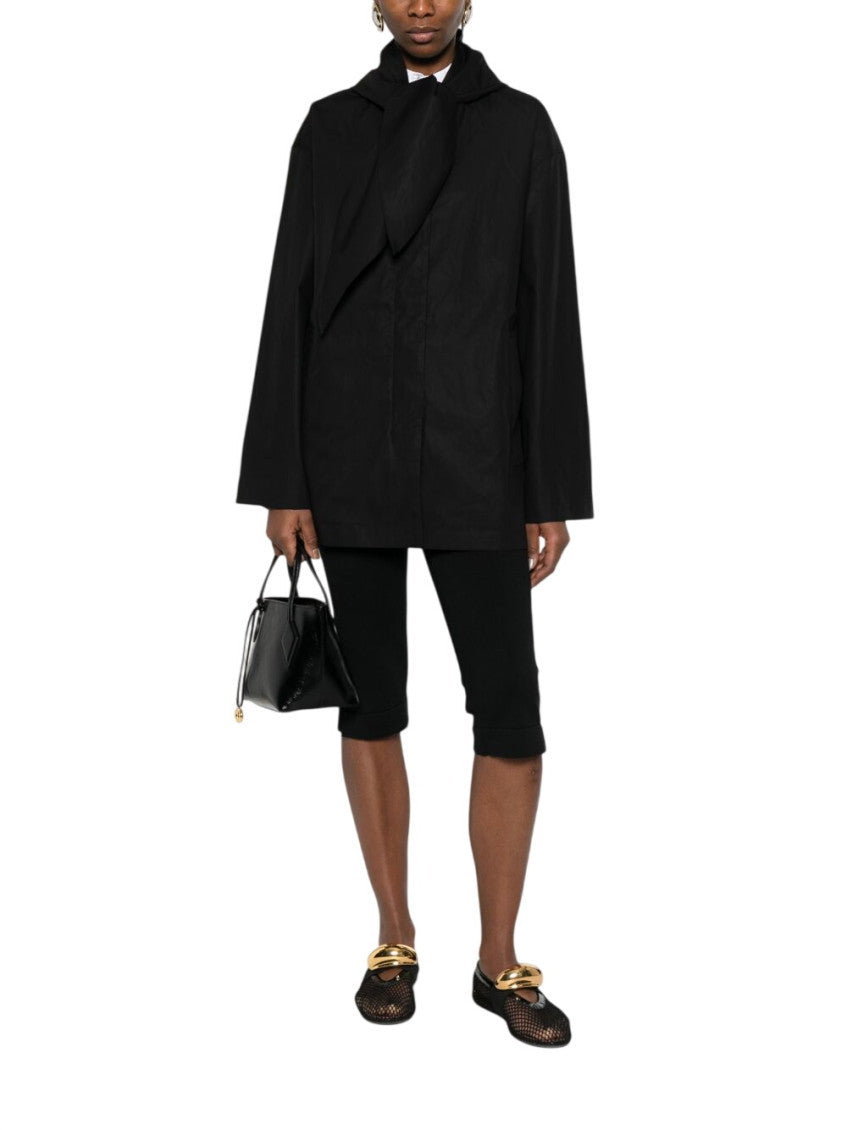 Black Solid Hood Jacket 2