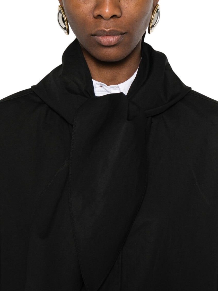 Black Solid Hood Jacket 3