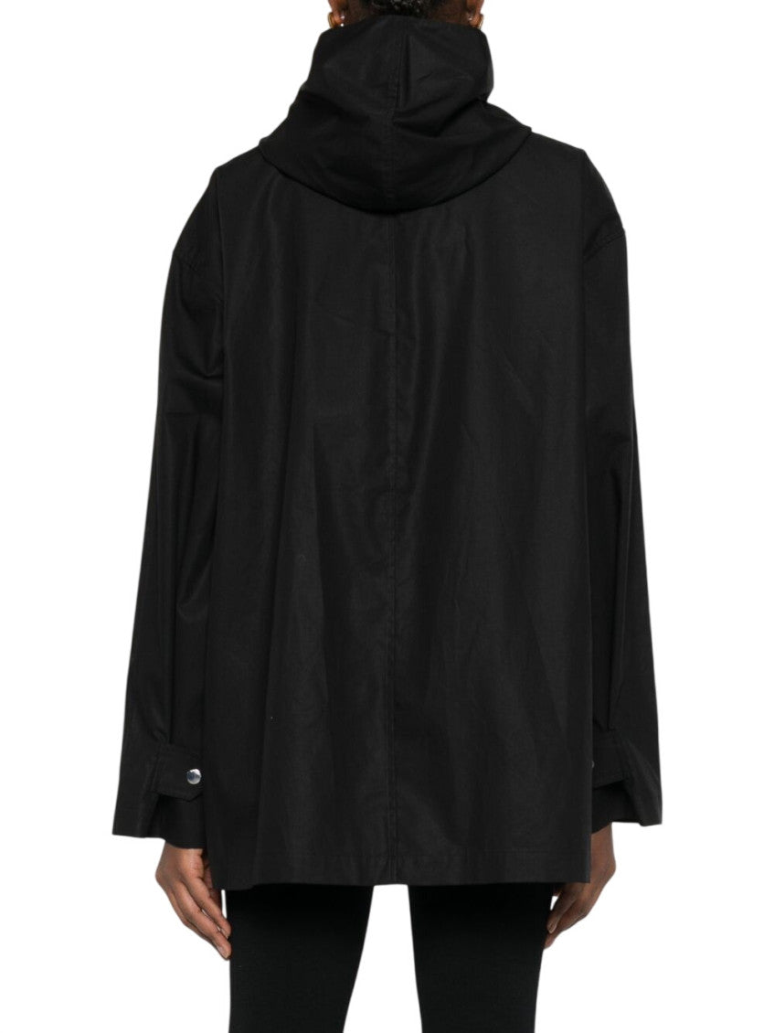 Black Solid Hood Jacket 5
