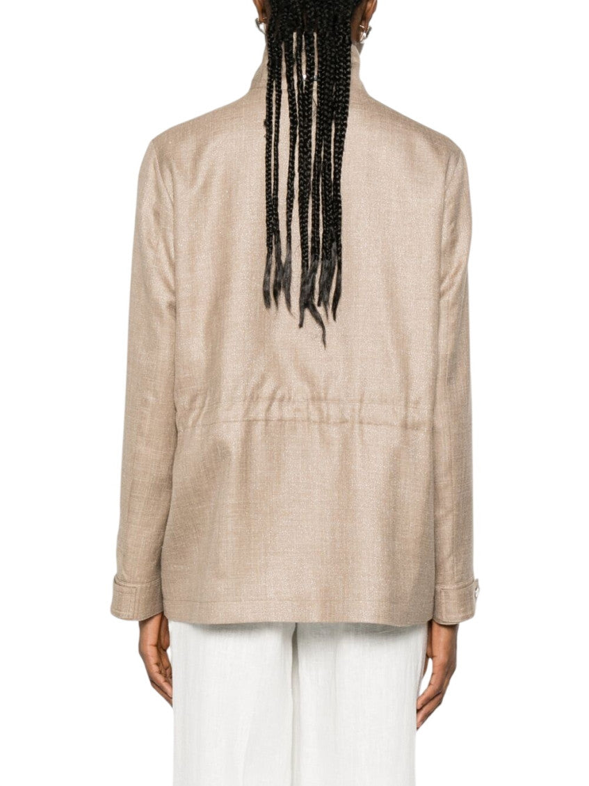 Brown High-Collar Jacket 2