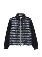 Blue Quilted High-Collar Jacket 1