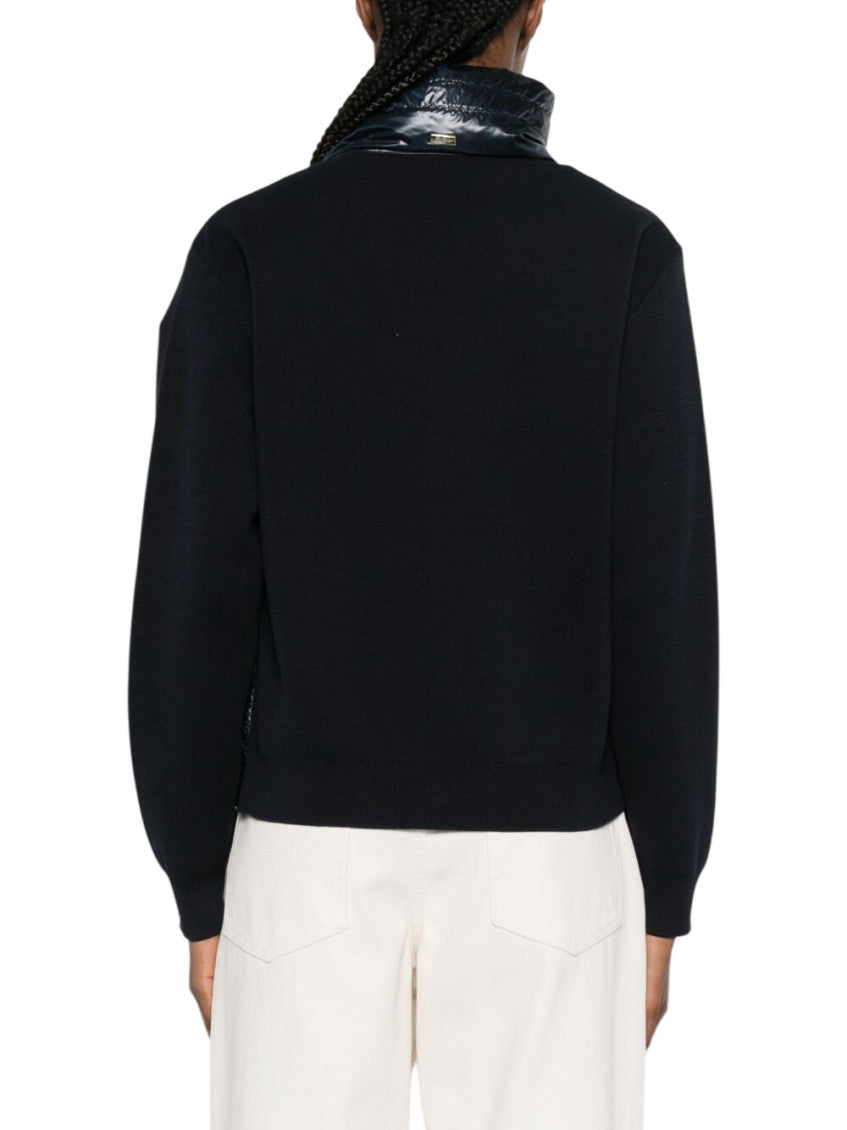 Blue Quilted High-Collar Jacket 3