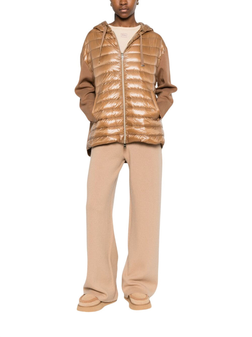 Brown Quilted Hood Jacket 2
