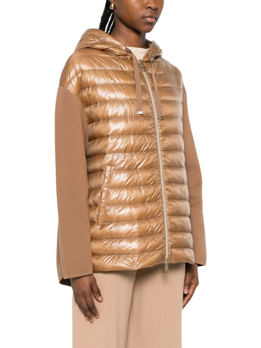 Brown Quilted Hood Jacket 3