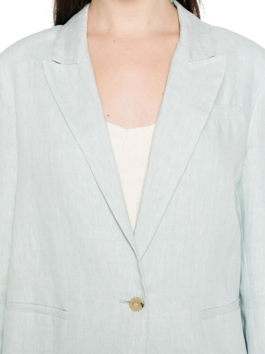 Blue Notched Lapel Blazer 3