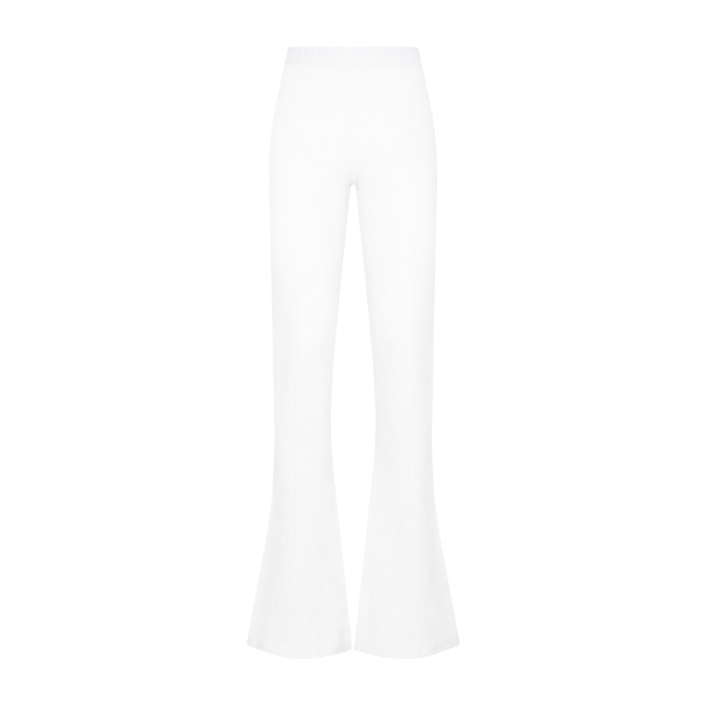 White High Waist Cashmere Pants 1