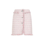 Pink Fringed Details Skirt 1
