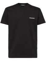Black map-print cotton T-shirt 1