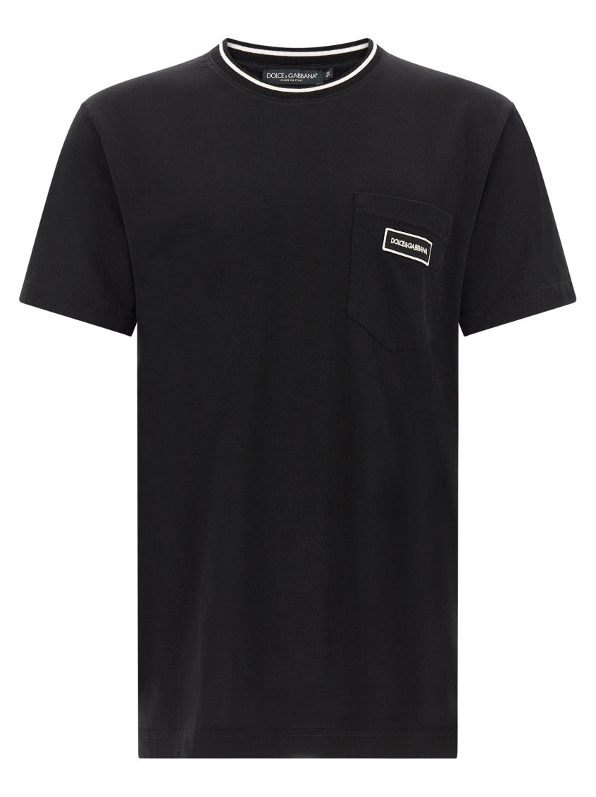 Black Logo Crew Neck T-Shirt 1