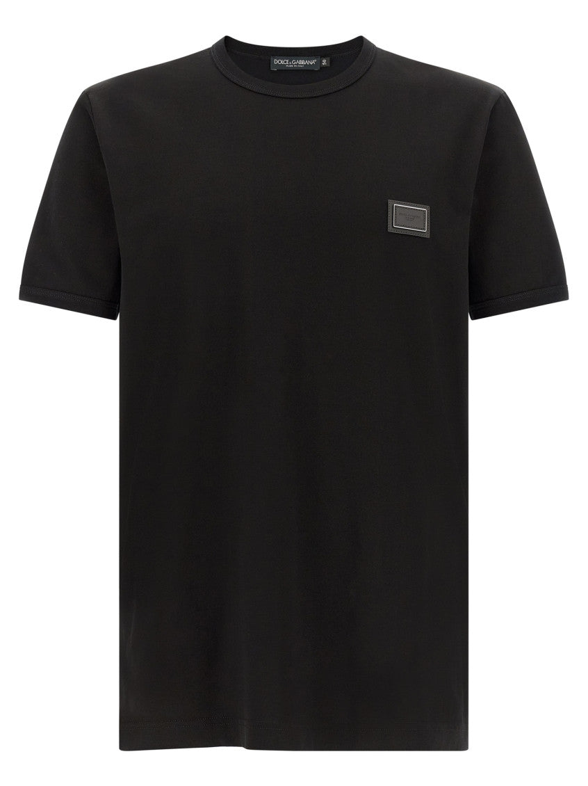 Black Logo Crew Neck T-Shirt 1