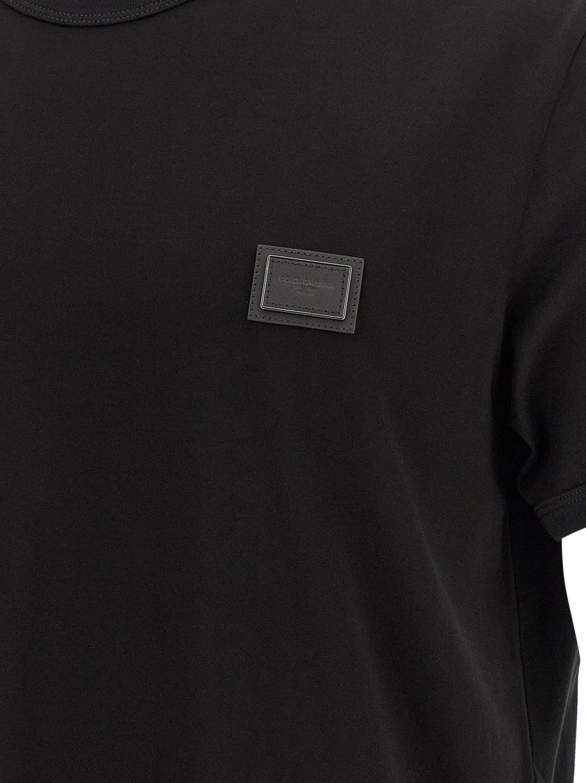 Black Logo Crew Neck T-Shirt 4