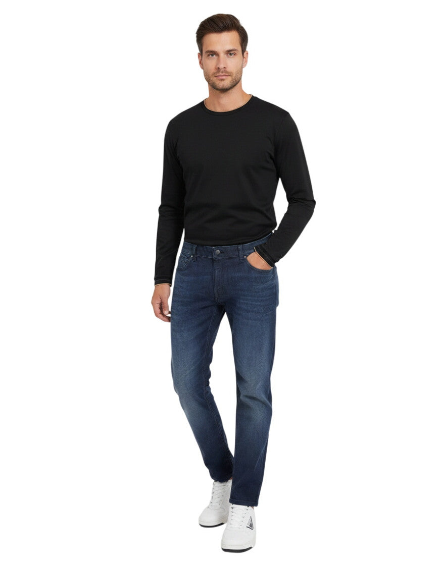 Blue Slim Mid Rise Jeans 1