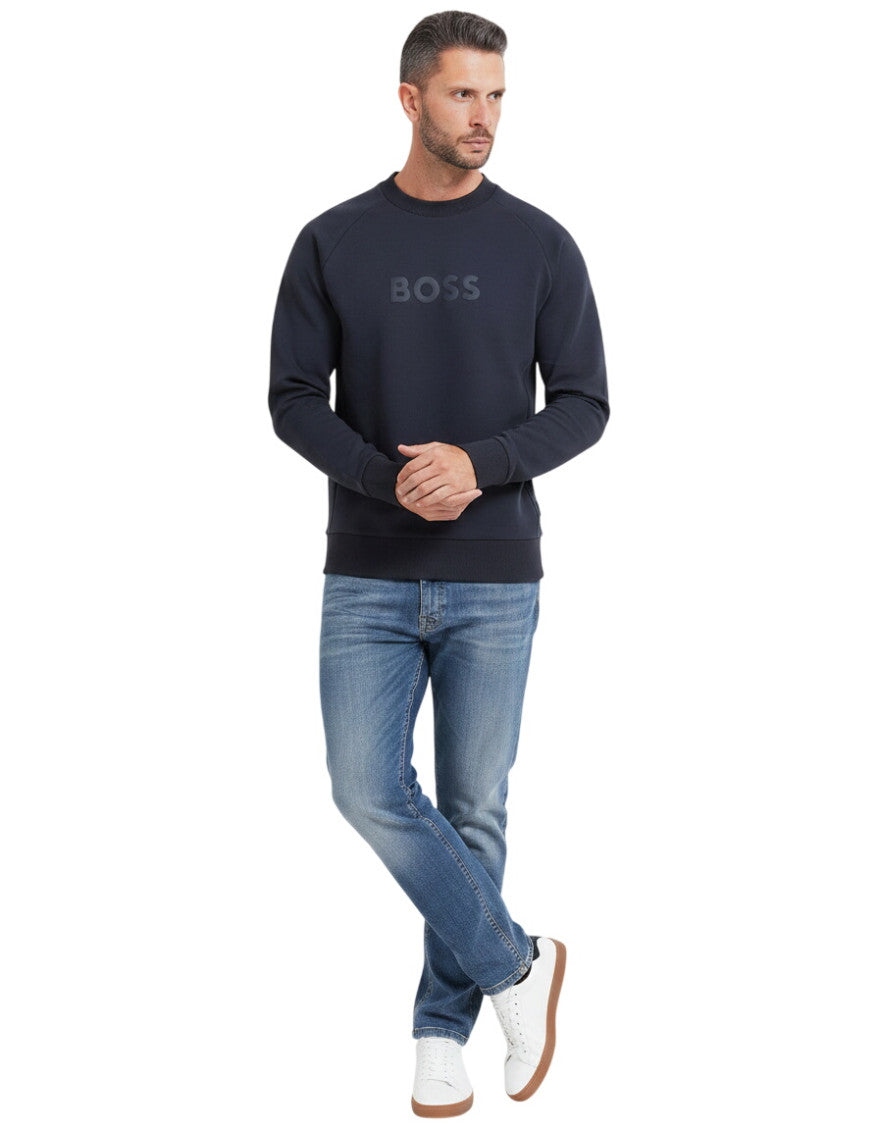 Blue Crew Neck Sweatshirt 1