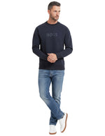 Blue Crew Neck Sweatshirt 1