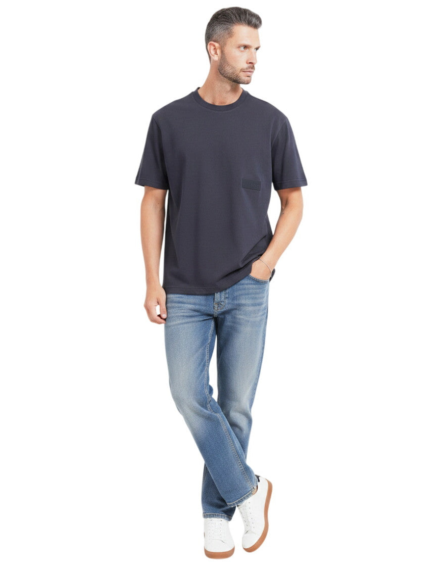 Blue Logo Crew Neck T-Shirt 1