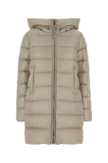 Beige Quilted Hood Jacket 1