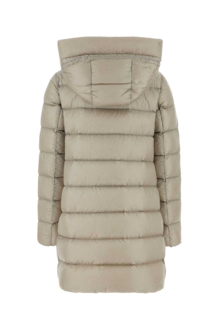 Beige Quilted Hood Jacket 2