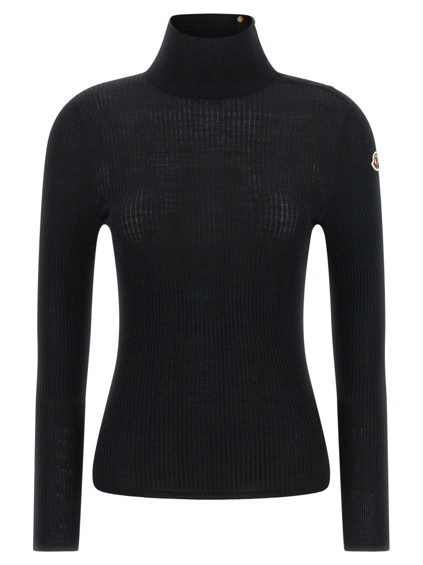 Black Knitted Turtle Neck Sweater 1