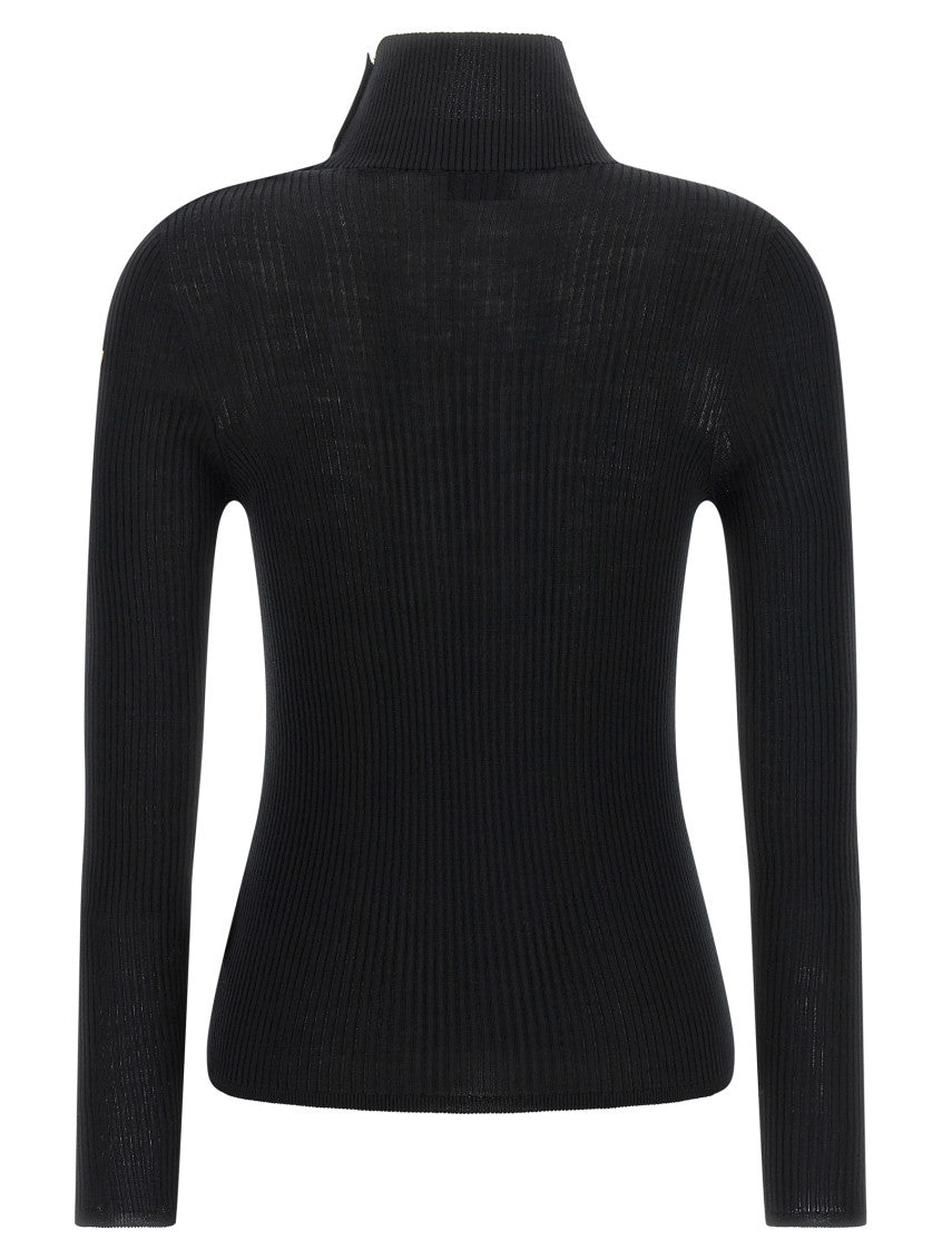 Black Knitted Turtle Neck Sweater 2