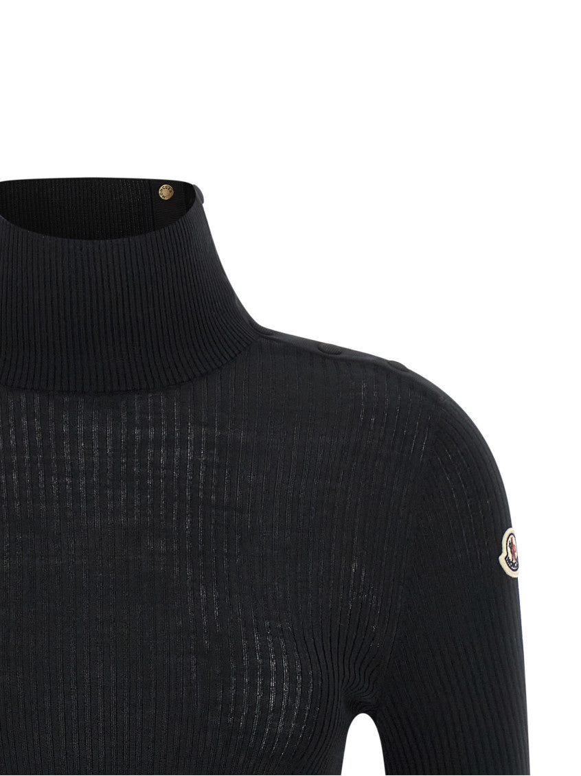 Black Knitted Turtle Neck Sweater 3