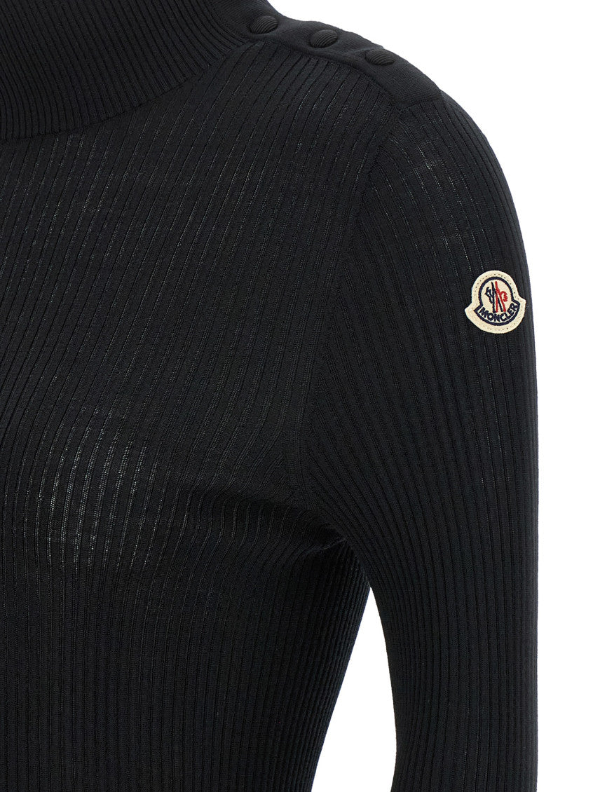 Black Knitted Turtle Neck Sweater 4