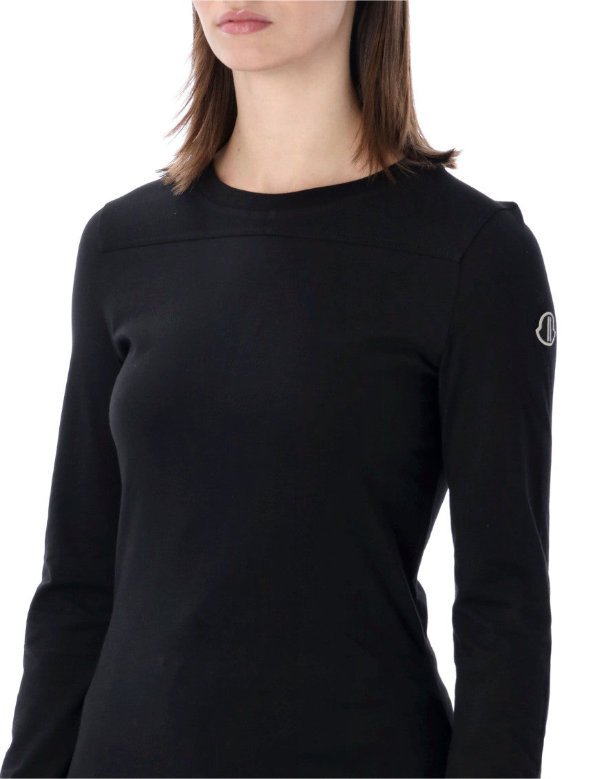 Black Solid Round Neck T-Shirt 3