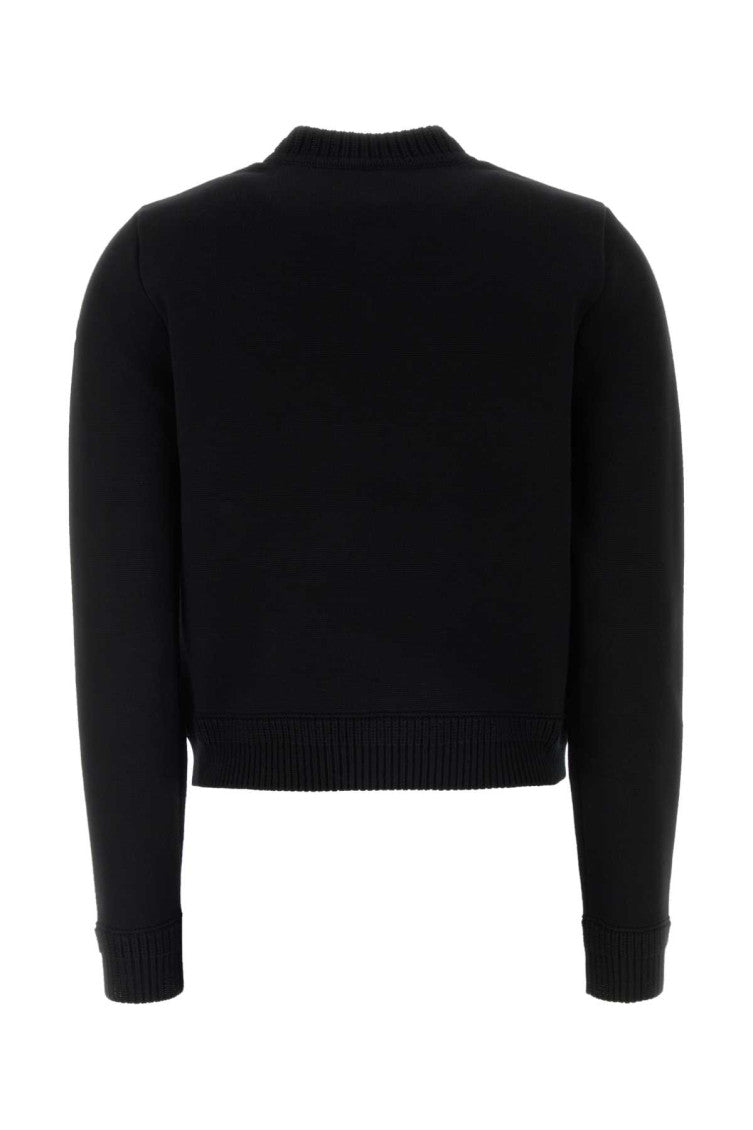 Black Quilted Mock Collar Jacket 2