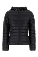Black Quilted Hood Jacket 1