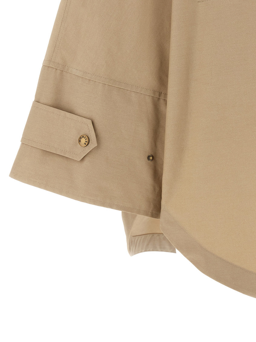 Beige Solid Hood Jacket 4