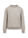 Grey Knitted Crew Neck Sweater 1