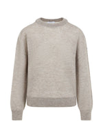 Grey Knitted Crew Neck Sweater 1