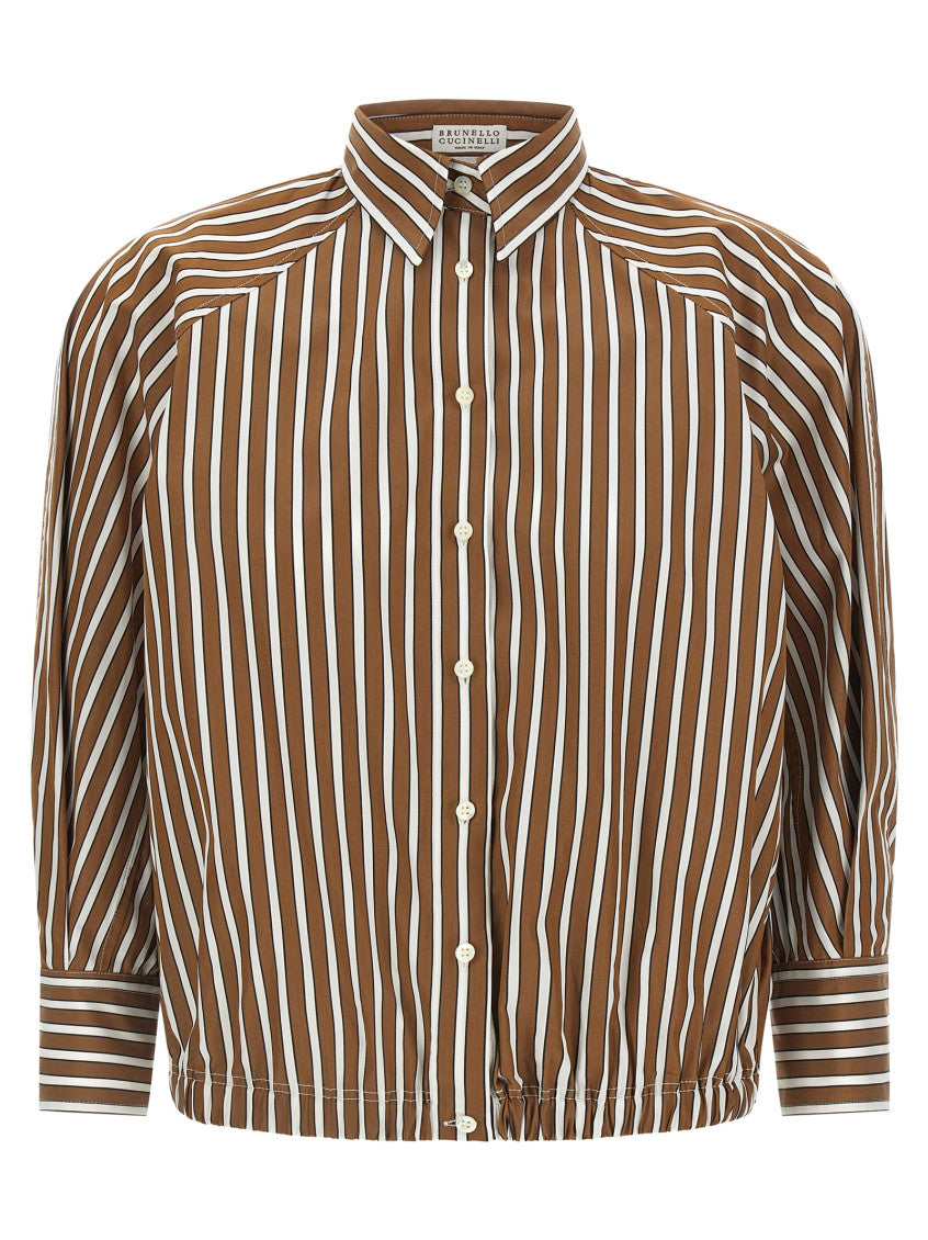 Brown Comfort Stripes Shirt 1