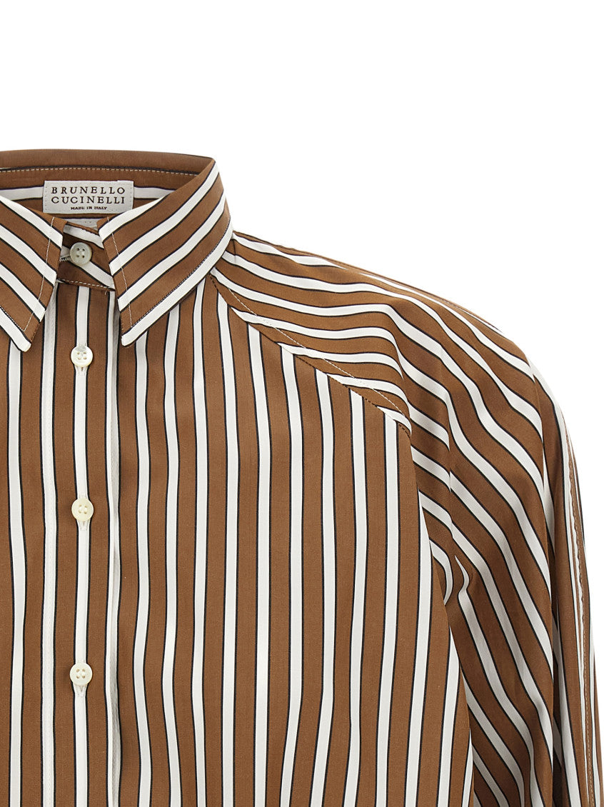 Brown Comfort Stripes Shirt 3