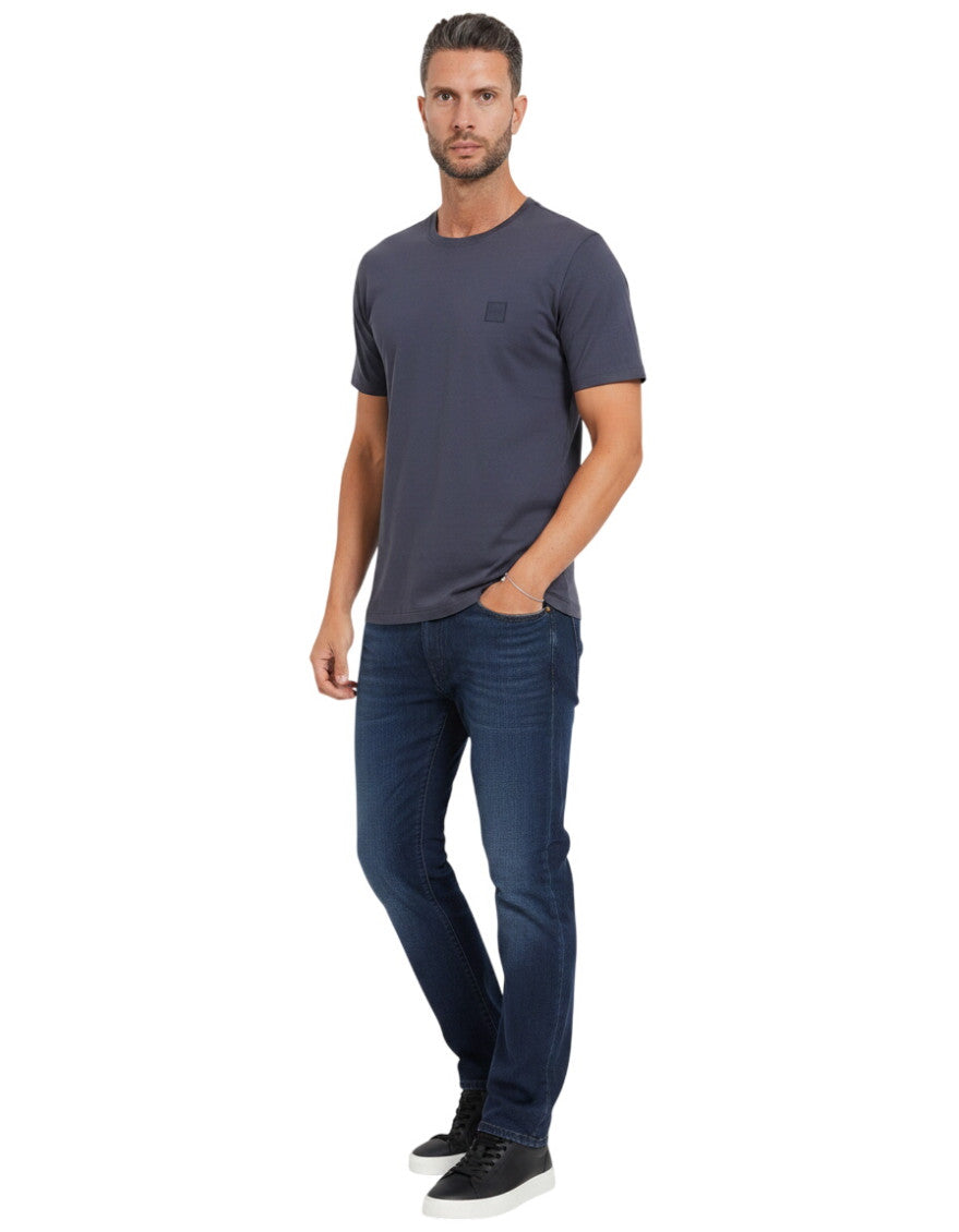 Blue Crew Neck T-Shirt 1