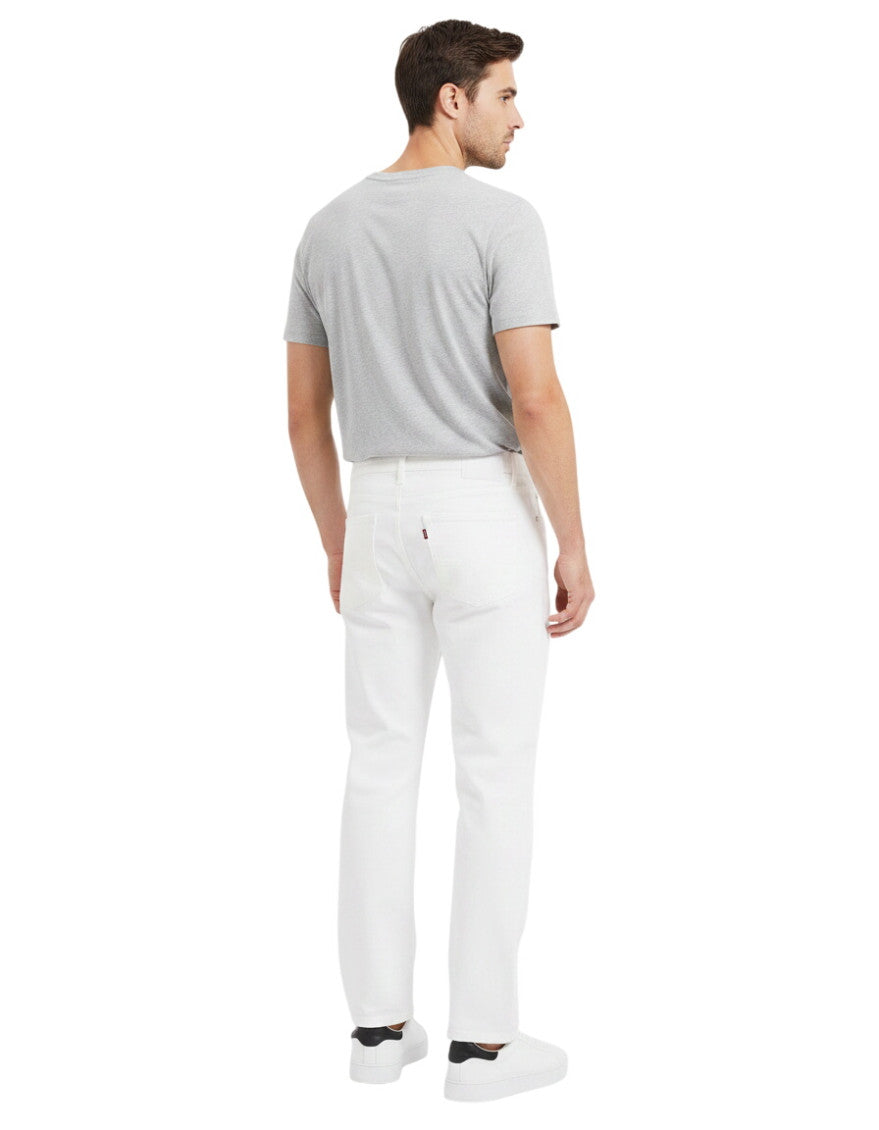 White Tapered Mid Rise Jeans 2