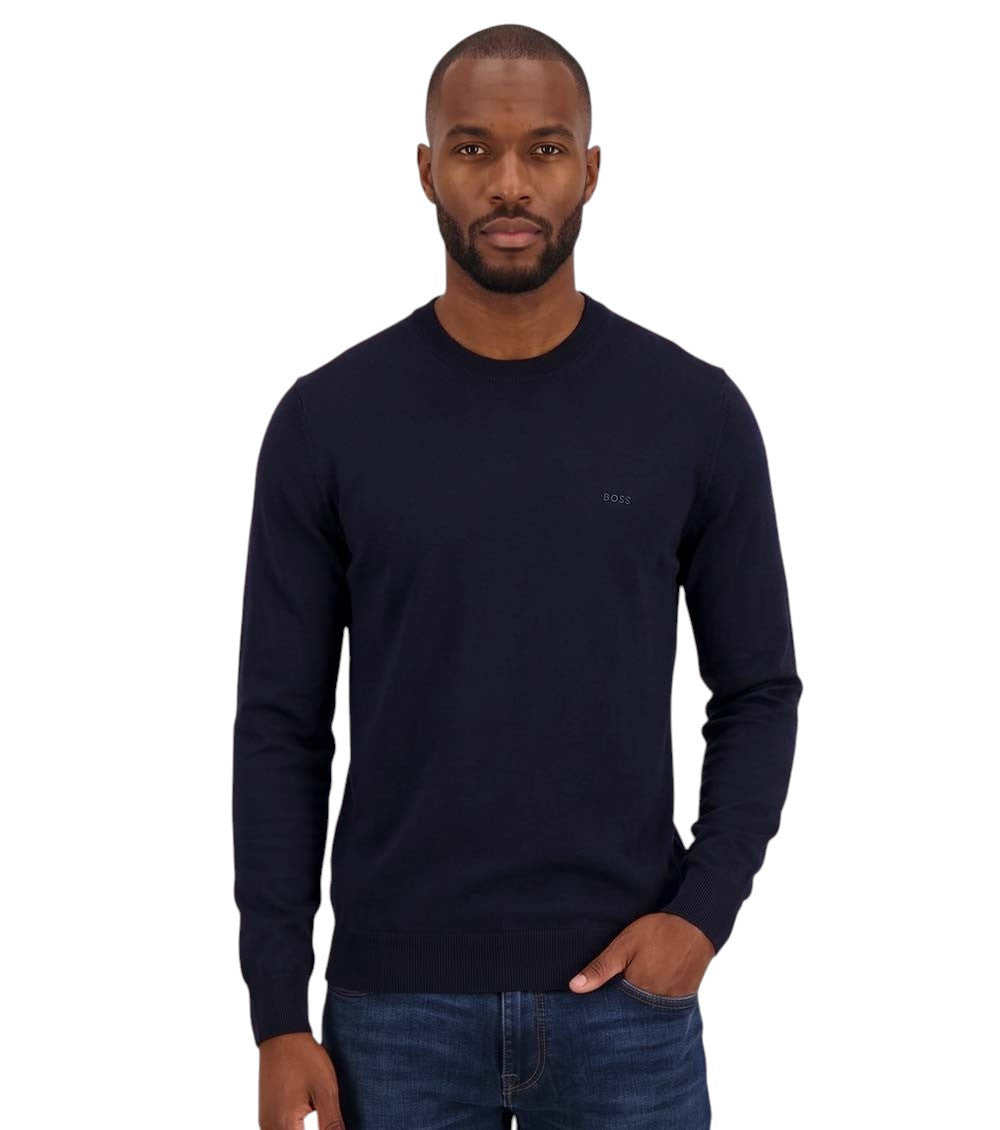 Blue Crew Neck Logo Sweater 1