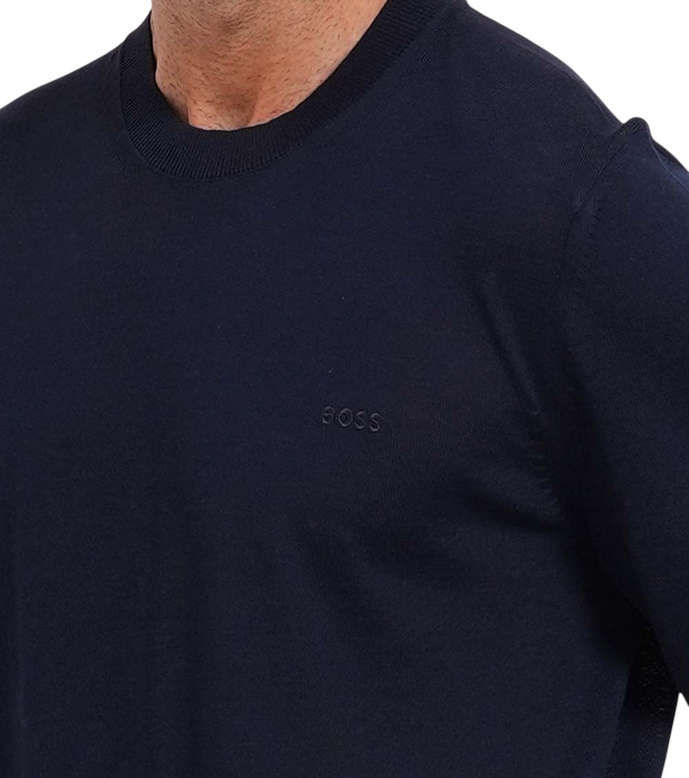 Blue Crew Neck Logo Sweater 3